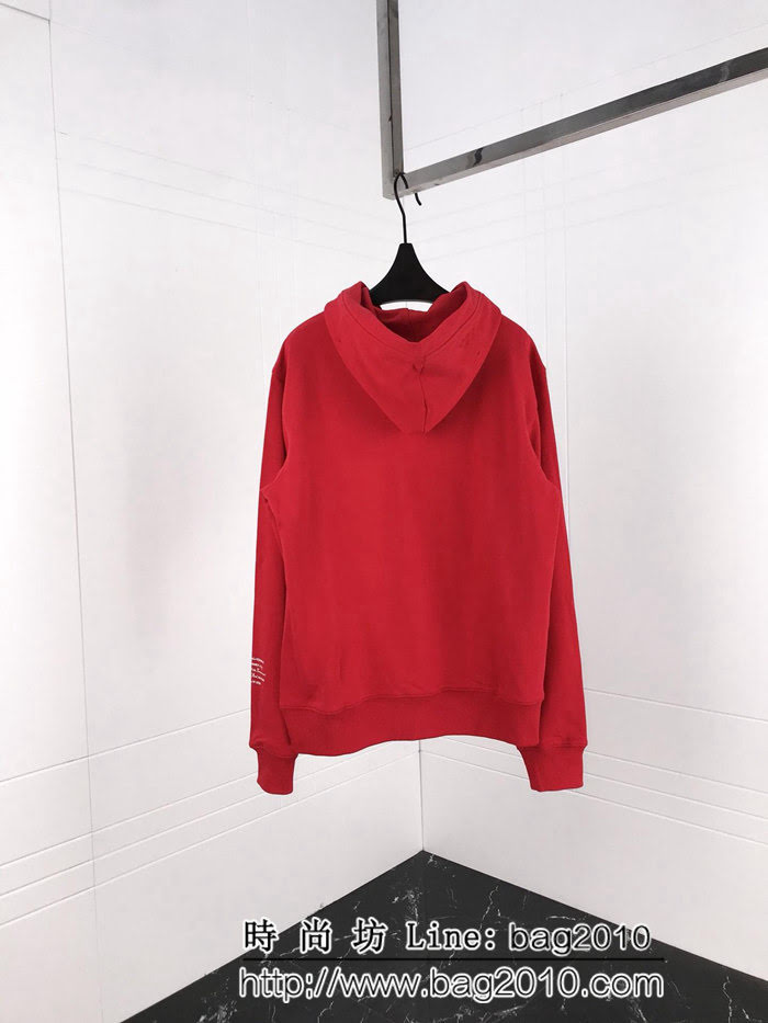 LV路易威登 19ss秋冬 新年款 中國紅財神 帽子刺繡字母衛衣 男女同款 ydi2452
